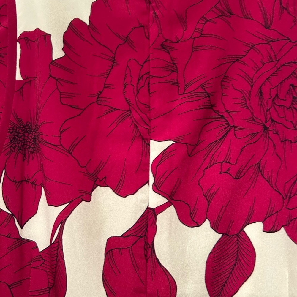 Banana Republic Magenta and White Floral Career Office Sheath Style Dress Size 2 - Picture 10 of 12